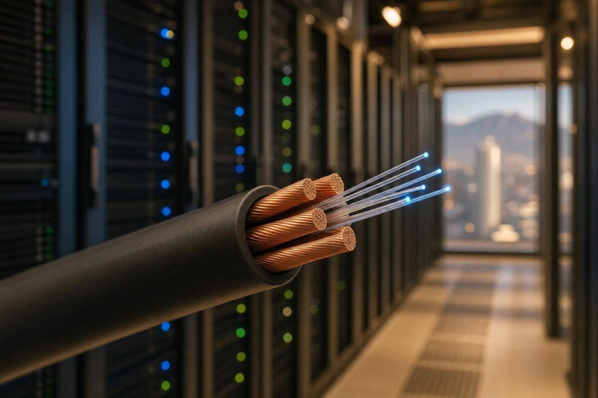 Cables Híbridos: Cobre y Fibra Óptica en Centros de Datos