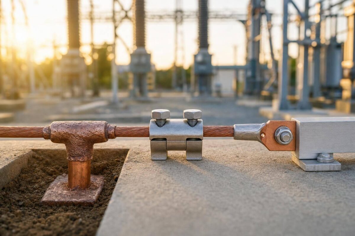 Conexiones y accesorios para puesta a tierra en subestaciones